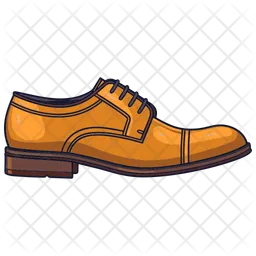 Golden Leather Derby Shoes  Icon