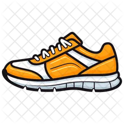 Golden Running Shoes  Icon