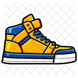 Golden Sneakers Shoes  Icon