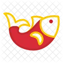 Golden Fisch Lebensmittel Symbol