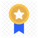 Medaille Gold Gewinner Leistung Symbol