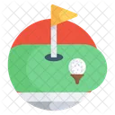 Golf Club Golf Flag Golf Course Aerial Icon