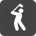 Golf Player Playing Icon