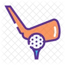 Golf Bat Ball Icon