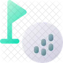 Golf ball and cup  Icon