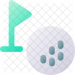 Golf ball and cup  Icon