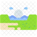 Golf Ball Hole In One Water Icon