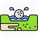 Golf Ball Hole In One Water Icon