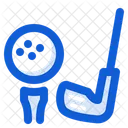 Golf Ball Sport Golf Stick Icon