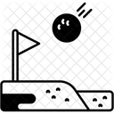 Golf Ball Birdie Sand Pit Icon