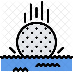 Golf Ball In Water  Icon