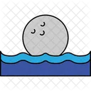 Golf ball in water  Icon