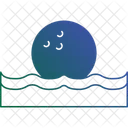 Golf ball in water  Icon