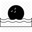 Golf ball in water  Icon