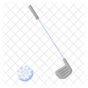 Golf Club And Ball Competition Game Day Icon