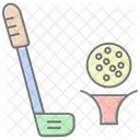 Golf Clubs Lineal Color Icon Icon