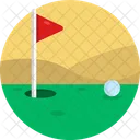 Golf Flag Course Icon
