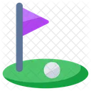 Golf Course Golf Flag Golf Arena Icon