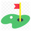 Golf Course Golf Flag Golf Arena Icon