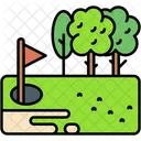 Golf Course Trees Golf Field Icon