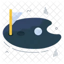 Golf Course Golf Flag Golf Arena Icon