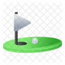 Golf Ground Golf Flag Flagpole Icon