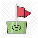 Golf Bandera Juego Icono