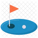 Golf Pelota Competencia Icono
