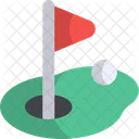 Golf Pelota De Golf Bandera Icono