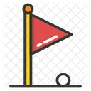 Golf Pin Flag Icon