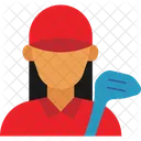 Golf player female  Icon