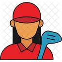 Golf player female  Icon