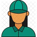 Golf player woman  Icon
