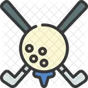 Golf Stick Golf Ball Golf Tee Icon