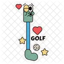 Golf sticker  Icon