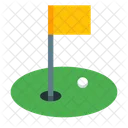 Bola Bandeira Golfe Ícone