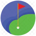 Golfe Bandeira Bola Icon