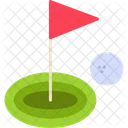 Golfe Bandeira Gol Ícone