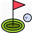 Golfe Bandeira Gol Ícone