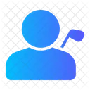 Golfer Sports Golf Stick Icon