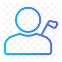 Golfer Sports Golf Stick Icon