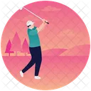 Golfing Golf Player Golf Playing Icon