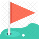 Golf Flagge Loch Symbol