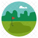 Golfplatz Golfplatz Golfclub Symbol