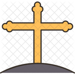 Golgotha Icon - Download in Colored Outline Style