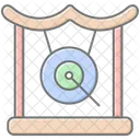 Gong Lineal Color Icon Icono