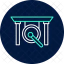 Gong Bell Neon Glow Icon