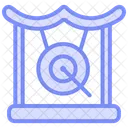 Gong Duotone Line Icon Icon