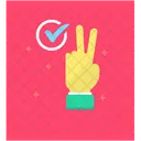 Good Deal Victory Two Fingers Icon