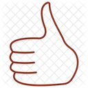 Good Luck Thumbs Up Hand Gesture Icon
